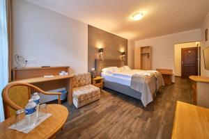 Postel nebo postele na pokoji v ubytování Hotel Adam Trutnov
