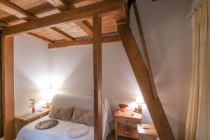 Posteľ alebo postele v izbe v ubytovaní Charming apartment in Praz de Chamonix + 5 fotografií