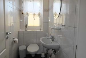 Et badeværelse på Bernstein_Ferienwohnungen Zempin