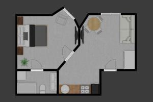 Plán poschodí v ubytovaní HOUSEHOST Apartment: Starowiślna Street 36/27