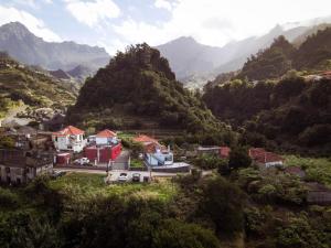a village in a valley with mountains in the background at Villa Bella Vista by Atlantic Holiday in São Vicente