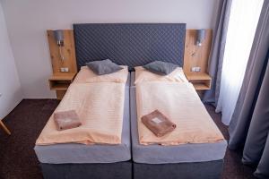 Voodi või voodid majutusasutuse Hotel Zlatá Labuť toas