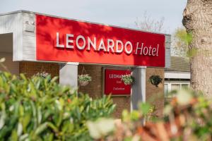 a sign for a leonardo hotel on a building at Leonardo Hotel Cheltenham in Cheltenham