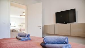 TV a/nebo společenská místnost v ubytování Modern Adora Apartment