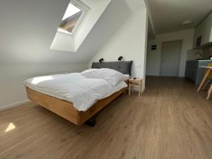 Postel nebo postele na pokoji v ubytování APARTMÁNY ŠÁRKA