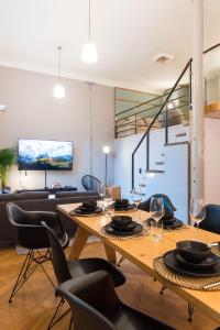 Posezení v ubytování Design Loft I 130 qm I Europapark 20min I 2 Etagen I 2 Bäder I Nespresso I Parkplatz