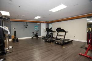 Gimnasio o instalaciones de fitness de Cozy Studio Apartment close to Disney