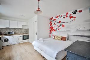 Kuchyňa alebo kuchynka v ubytovaní 42#Studio 2Pers#Sèvres-Lecourbe#Necker