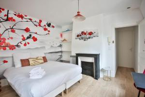 Posteľ alebo postele v izbe v ubytovaní 42#Studio 2Pers#Sèvres-Lecourbe#Necker