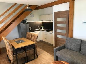 Kuchyňa alebo kuchynka v ubytovaní Horské apartmány Na Pastvinách