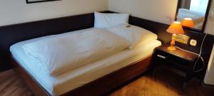 Postel nebo postele na pokoji v ubytování Hotel am Theater