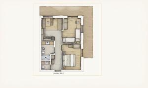Plán poschodí v ubytovaní Appartements Pedescin
