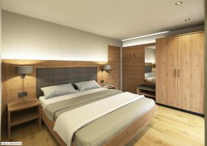 Posteľ alebo postele v izbe v ubytovaní Appartements Pedescin