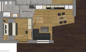 Plán poschodí v ubytovaní Appartements Pedescin