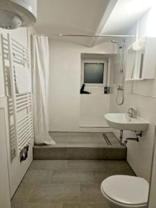 a bathroom with a toilet and a sink at Luxury 4-rooms apartment in Berlin Z in Berlin