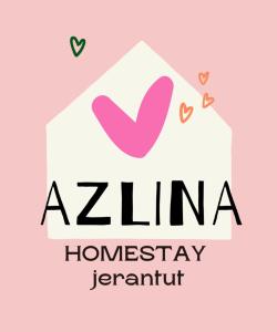 una letra con un corazón rosado y las palabras azamia permiso homiversario en Azlina Homestay Jerantut, en Jerantut