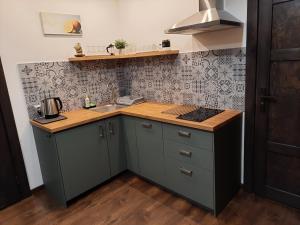 a kitchen with a sink and a stove top oven at Apartament 515 in Szklarska Poręba +11 photos