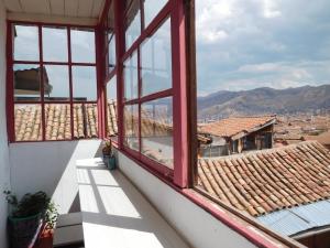 a view from the window of a house at MALA HIERBA in Cusco