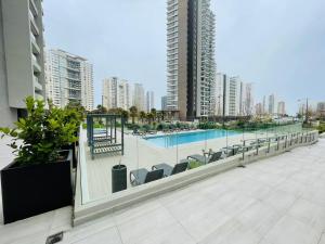 Bazén v ubytování Hermoso y cómodo departamento en Concón - Ecocostas nebo v jeho okolí