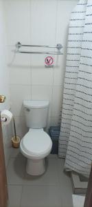 Baðherbergi á Las Cabañas del Francés