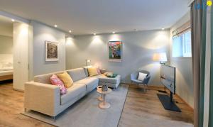 Posezení v ubytování Töwerhus - Wohnung Seestern