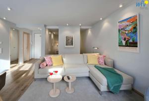 Posezení v ubytování Töwerhus - Wohnung Seestern