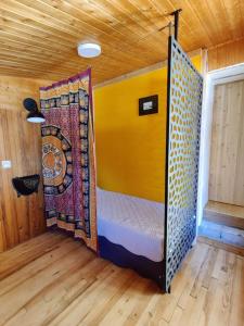 Posteľ alebo postele v izbe v ubytovaní Chalet Ailleurs Appartement à Molines en Queyras