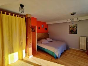 Posteľ alebo postele v izbe v ubytovaní Chalet Ailleurs Appartement à Molines en Queyras