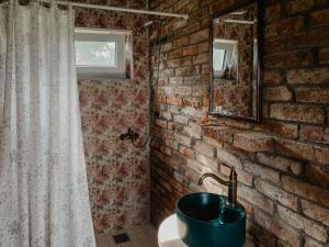 Vonios kambarys apgyvendinimo įstaigoje ALANTOS ŽIRGAI Holiday Villas sauna or hottube additional price