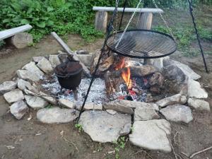 Sprzęt do grillowania w domu w stylu alpejskim