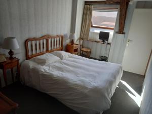 Postel nebo postele na pokoji v ubytování Hôtel des Cymaises
