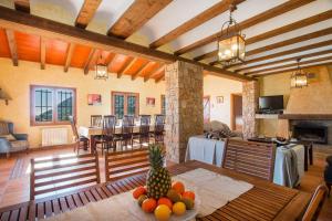 a living room with a table with a pineapple on it at Villa Bou - PlusHolidays in Calpe