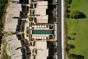 an overhead view of a row of houses at Minthis Resort in Paphos