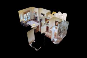 an overhead view of a house from above at LV021 Single Story Studio on a Quiet Greenbelt in La Quinta
