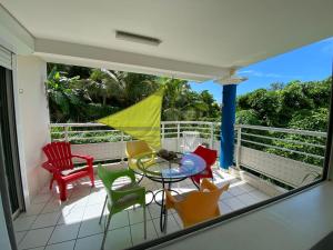 Ban công/sân hiên tại f3 location saisonnière détente tranquillité et belle vue