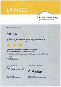 Certifikát, hodnocení, plakát nebo jiný dokument vystavený v ubytování Strandhotel-Heiligenhafen-Wohnung-120-Wellenreiter-Typ-II