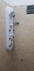 a shower with a shower head in a bathroom at Alborada in San Fernando del Valle de Catamarca