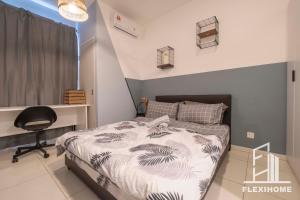 KLIA-KLIA 2, Comfy Studio, Horizon Suites Sepang-Dengkil by Flexihome-MY客房内的一张或多张床位