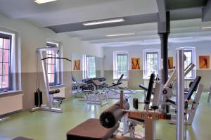 Das Fitnesscenter und/oder die Fitnesseinrichtungen in der Unterkunft Hostel Lípa - Továrna