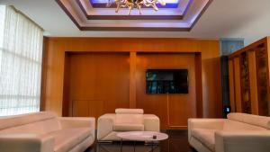 TV a/nebo společenská místnost v ubytování MOX Hotel Wellness & Spa