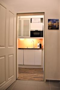 Küche/Küchenzeile in der Unterkunft Studio-Apartment Augarten