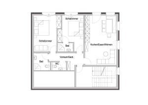 Plan piętra w obiekcie Appartement Waldplatzl