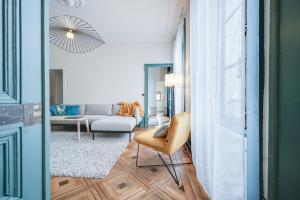 Część wypoczynkowa w obiekcie Grand appartement 8 personnes terrasse privative hyper centre calme