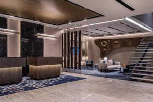 Χώρος καθιστικού στο Zurich Marriott Hotel