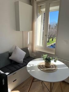 Posezení v ubytování L'Appartement Vert