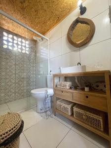 Koupelna v ubytování Casa Mangue