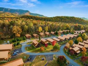 an aerial view of a resort in the mountains at Bear Tracks in Gatlinburg