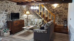 Posezení v ubytování A Casa dos Avós - Vilariño - A Coruña
