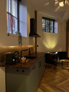 Kuchyň nebo kuchyňský kout v ubytování Logement de Pauw