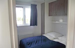 a small bedroom with a bed and a window at Pet Friendly Home In Breukelen With Kitchen in Breukelen